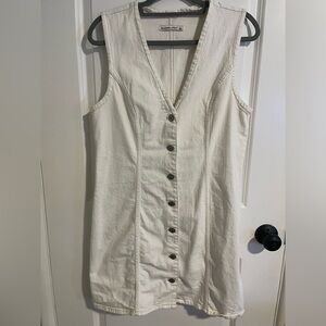 Abercrombie- white denim dress L